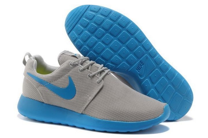 nike roshe run grises y azules, hombre Nike Roshe Run Mesh|grises/azules zapatos